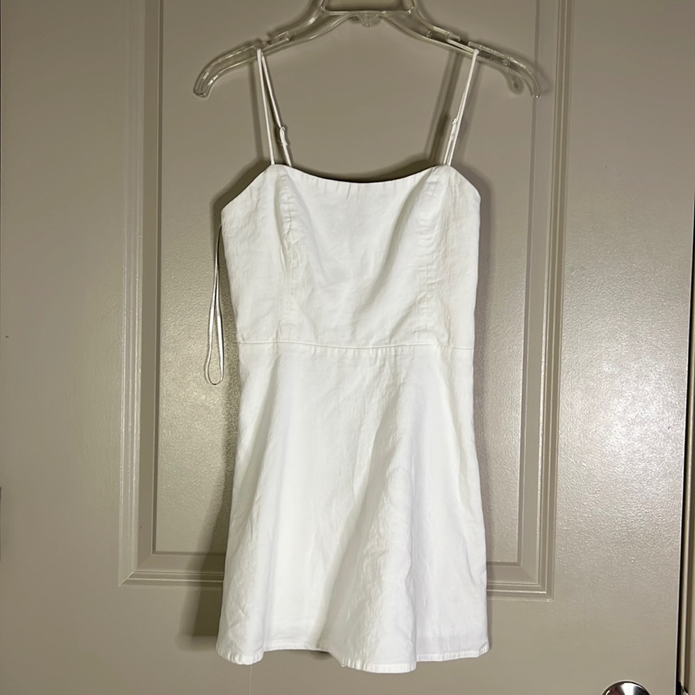 Zara white linen dress